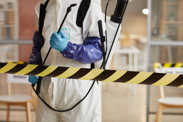 Professional Sewage Cleanup technician working in Webster, SD